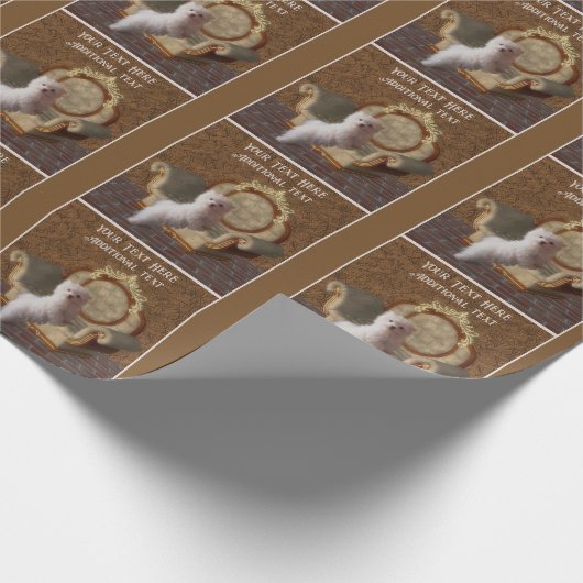 Maltese Puppy Dog Art gepersonaliseerd Cadeaupapier (Hoek)