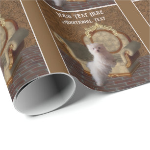Maltese Puppy Dog Art gepersonaliseerd Cadeaupapier