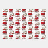 Maltese puppy Dog in holiday Gift Bag Inpakpapier Vel (Voorkant 3)