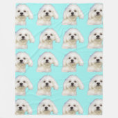 Maltese puppy fleece deken (Voorkant)