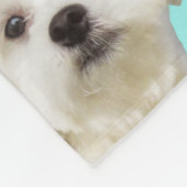 Maltese puppy fleece deken (Hoek)