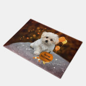 Maltese puppy, Halloween Celebration, Deurmat (Schuin)
