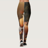 Maltese puppy herfst verrukking pompoen leggings (Achterkant)