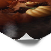 Maltese puppy herfst verrukking pompoen perfect poster (Hoek)