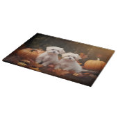 Maltese puppy herfst verrukking pompoen snijplank (Hoek)