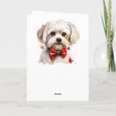 Maltese puppy hond verjaardag kaart (Achterkant)
