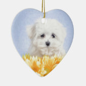 Maltese puppy keramisch ornament (Rechts)