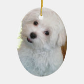 Maltese puppy keramisch ornament (Voorkant)