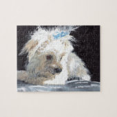 Maltese puppy legpuzzel (Horizontaal)