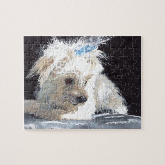 Maltese puppy legpuzzel (Horizontaal)