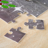 Maltese puppy met kerst heilig legpuzzel (Zijkant)