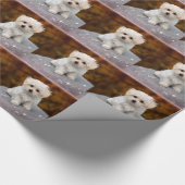 Maltese puppy, oh zo schattig, cadeaupapier (Hoek)
