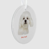 Maltese puppy personaliseren ornament (voorkant)