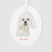 Maltese puppy personaliseren ornament (voorkant)