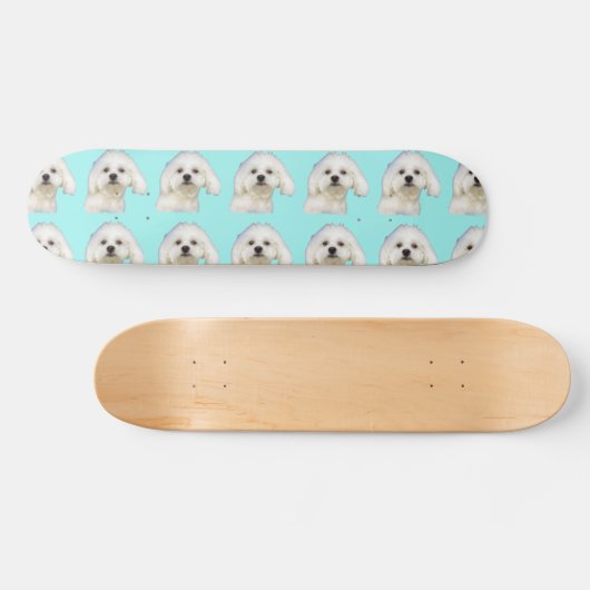 Maltese puppy persoonlijk skateboard (Horizontaal)