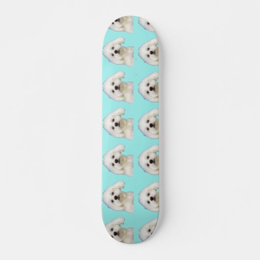 Maltese puppy persoonlijk skateboard (Voorkant)
