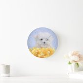 Maltese puppy ronde klok (Huis)