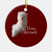 Maltese puppy rood Ornament (Voorkant)