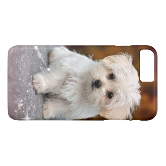 Maltese puppy... Schattig Case-Mate iPhone Case (Achterkant (Horizontaal))