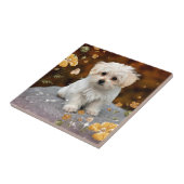 Maltese puppy...schattig tegeltje (Zijkant)