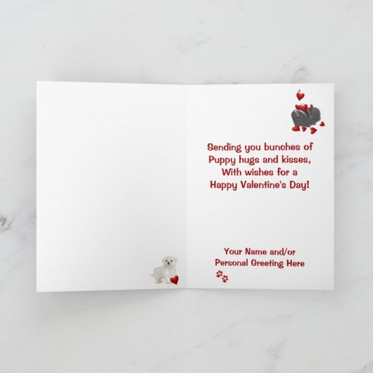 Maltese puppy - Super Cute dat je post hebt! Feestdagen Kaart (Binnen)