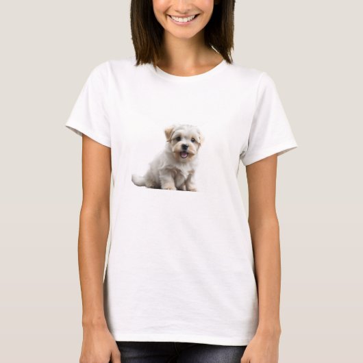Maltese puppy t-shirt (Voorkant)