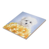 Maltese puppy tegeltje (Zijkant)