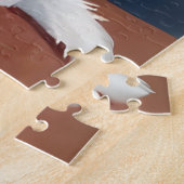 Maltese Puppy Witte Hond Schilderij Legpuzzel (Zijkant)