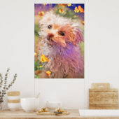 Maltese reddingspuppy 2 DIE DOOR TEARS KIJKT Poster (Keuken)