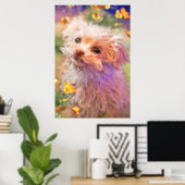 Maltese reddingspuppy 2 DIE DOOR TEARS KIJKT Poster (Thuiskantoor)