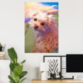 Maltese reddingspuppy dag 1 "DE WEE ÉÉN" Poster (Thuiskantoor)