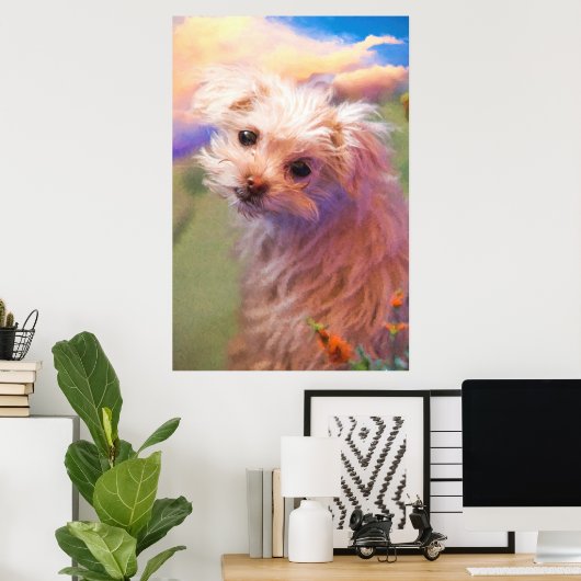 Maltese reddingspuppy dag 1 "DE WEE ÉÉN" Poster (Thuiskantoor)