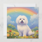 Maltese Regenboog Bridge Memorial aangepaste honde (Voorkant)