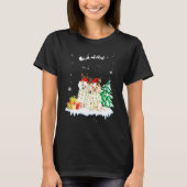 Maltese rendierprogramma ' s met lichte kerstfeest t-shirt (Voorkant)
