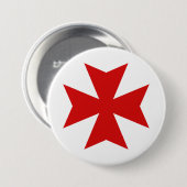 Maltese rode pin #1 ronde button 7,6 cm (Voorkant /achterkant)