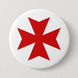 Maltese rode pin #1 ronde button 7,6 cm