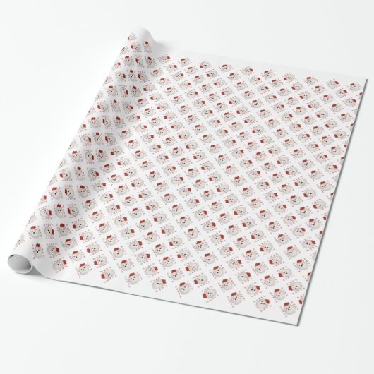 Maltese Santa Paws Cadeaupapier (Uitgerold)