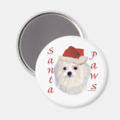 Maltese Santa Paws Magneet (Voorkant / Achterkant)