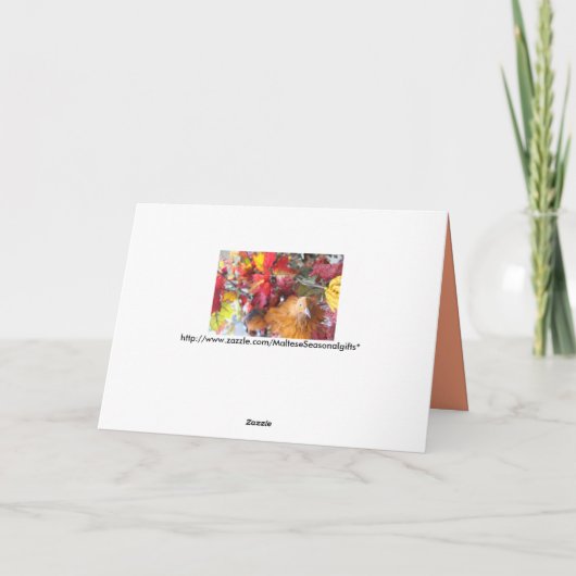 Maltese Seizoenen leren design Feestdagen Kaart