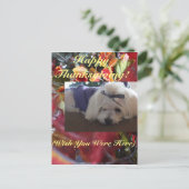 Maltese Seizoenen leren design Feestdagenkaart (Staand voorkant)