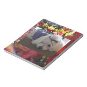 Maltese Seizoenen leren design Notitieblok (Linkerzijde)