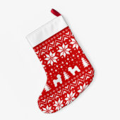 Maltese Silhouettes Kersttrui Patroon Schattige Kleine Kerstsok (Achterkant (Hangend))