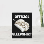 Maltese Sleepshirt Cute Dog Lover Pajama Sleepwear Kaart (Voorkant)