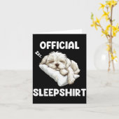 Maltese Sleepshirt Cute Dog Lover Pajama Sleepwear Kaart (Gele Bloem)