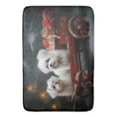 Maltese Sneeuwslee Kerst Decor Badmat (Voorkant Verticaal)