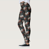 Maltese Sneeuwslee Kerst Decor Leggings (Links)