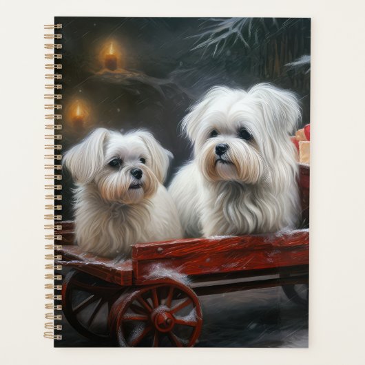Maltese Sneeuwslee Kerst Decor Planner (Voorkant)