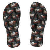 Maltese Sneeuwslee Kerst Decor Teenslippers (Voetbed)