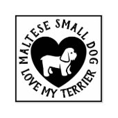 Maltese terrier Dog logo Love Scrapbooking Zelfinktende Stempel (Design)