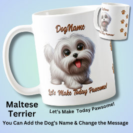 Maltese Terrier - Naam hond toevoegen, tekst wijzi Koffiemok